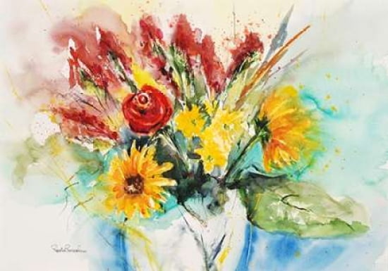Macchie di fiori Canvas Art - Perrucchini (20 x 28)