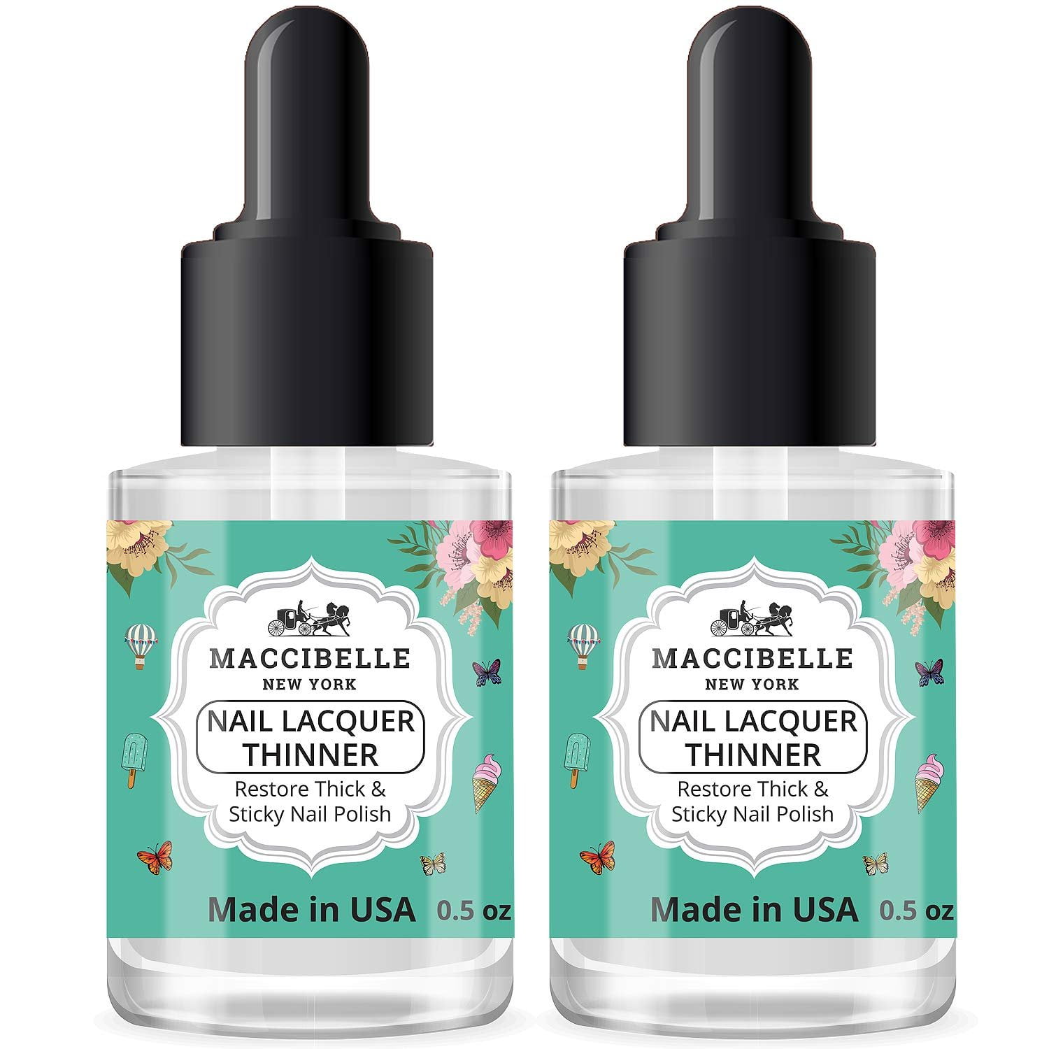 Maccibelle Nail Lacquer Thinner 0.5 oz Thin and restore thick and