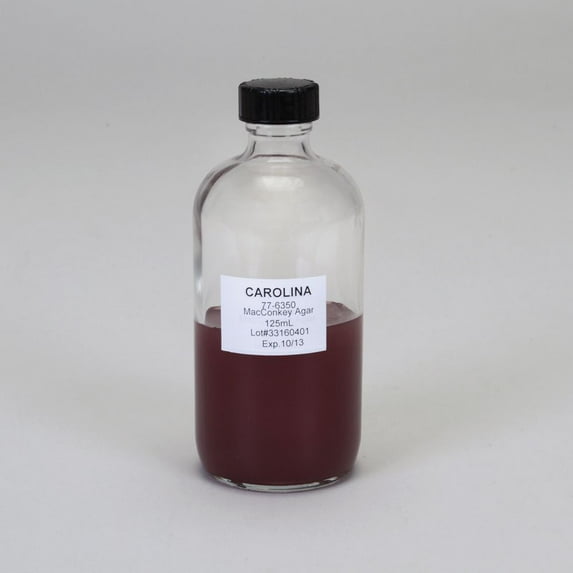 Macconkey Agar, Prepared Media Bottle, 125 Ml