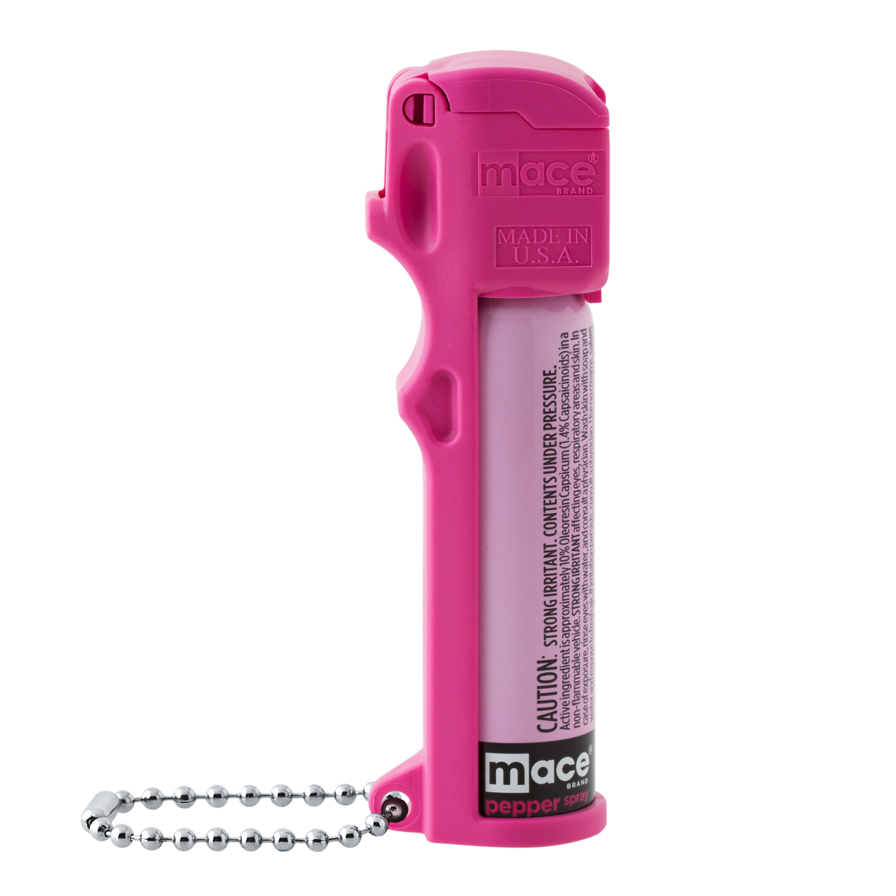  mace Brand Personal Pepper Spray (rosa neón) – Spray pimienta  de 12 pies con fórmula 3 en 1, tapa de seguridad abatible, deja tinte UV en  la piel – Spray de