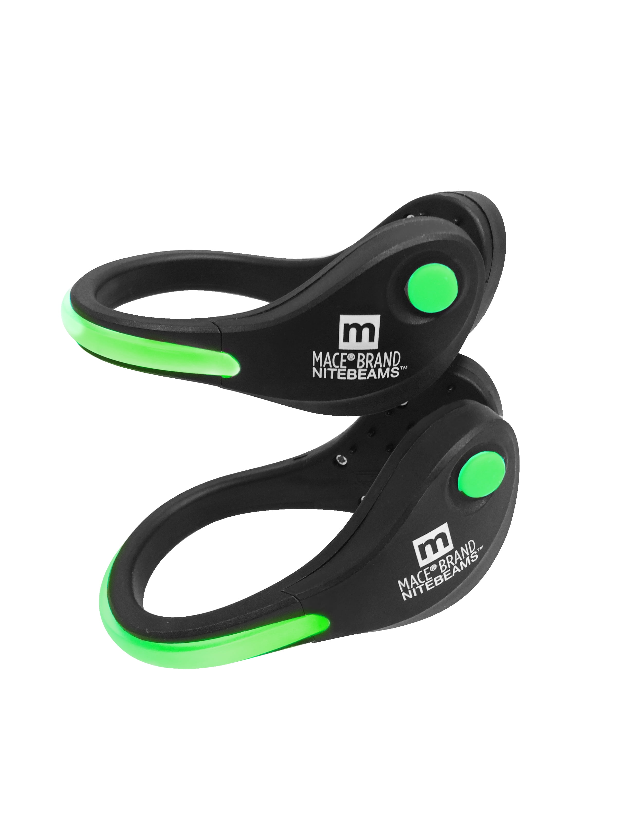 Mace Brand Nite Beams LED Shoe Clips, Safety GreenPair