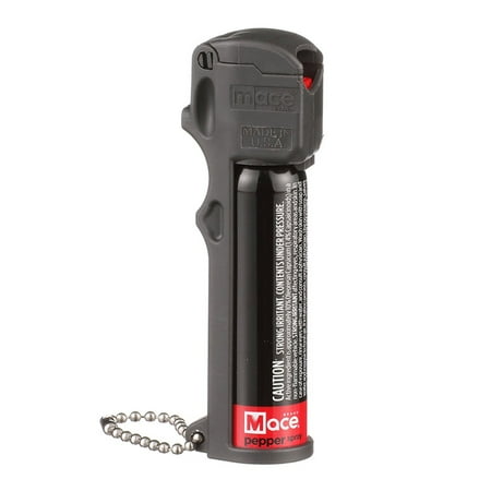Mace Brand PepperGard Pepper Spray, Max Strength OC Pepper Formula with UV Detection Dye & Key Chain, Black (1-Pk)