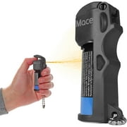 Mace Brand Triple Action Pocket Model Pepper Spray, 0.39 oz, 10 Feet Range, 3-in-1 Formula (OC, Tear Gas, UV Dye), Flip Top Safety Cap, Self Defense Pepper Spray for Women & Men - Black