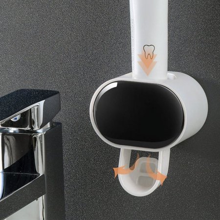 Mace Way Wall Mounted Automatic Sensor Toothpaste Dispenser with 1 Pair of Sticky Hooks
