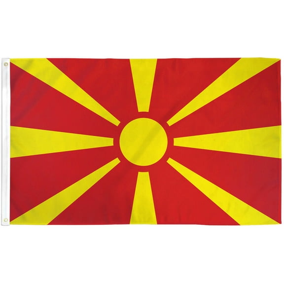 Macedonia 2x3ft Flag of Macedonia Macedonian Flag 2x3 House Flag 100D