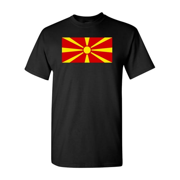 Macedonia Country Flag Adult DT T-Shirt Tee