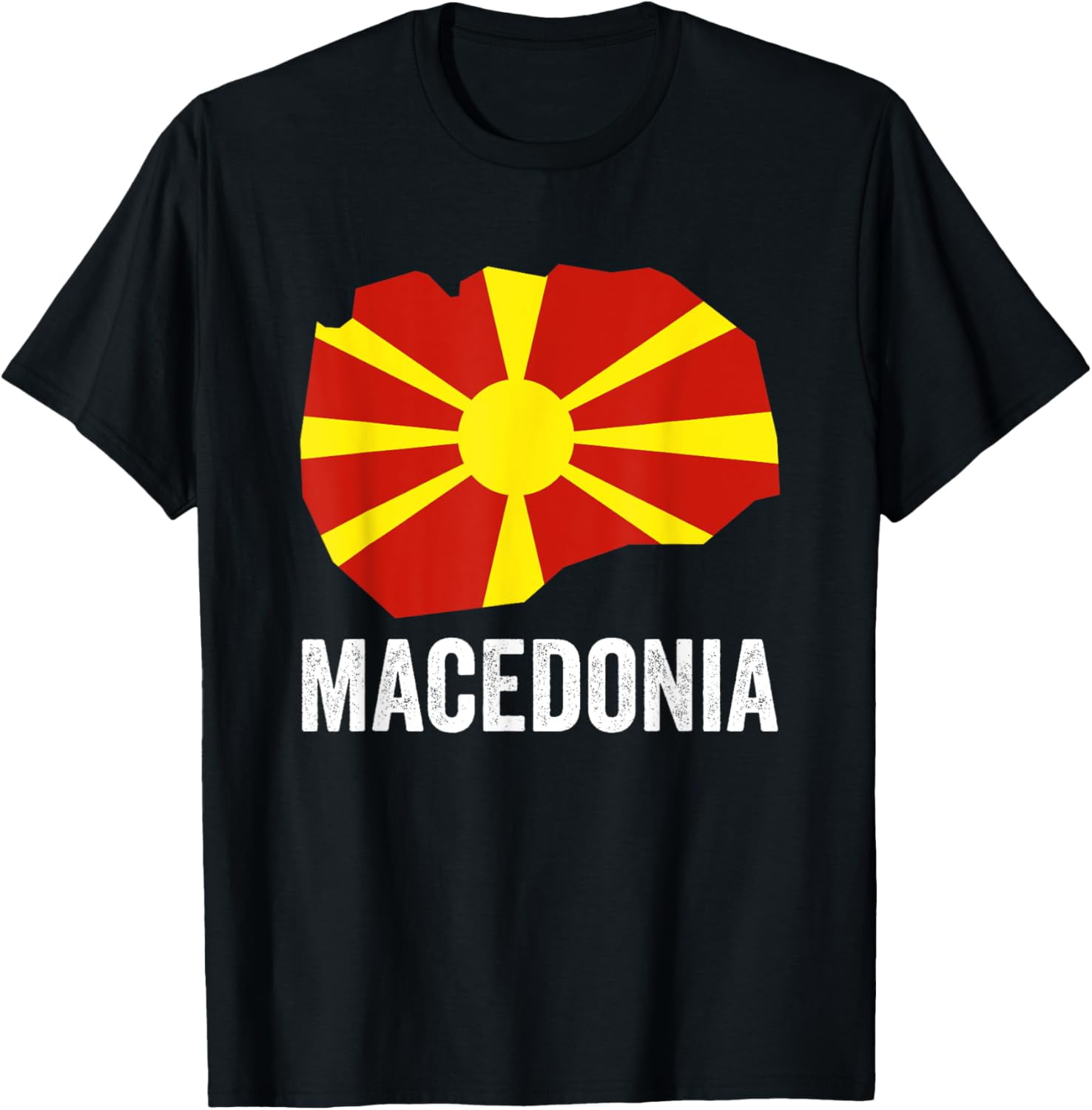 Macedonia Flag and Map Vintage Macedonian Roots TShirt