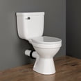 thumbnail image 1 of Rear Outlet Toilet with P-Trap, Efficient Flushing and Space-Saving Two-Piece Toilet, Two Extension Pipe for Easy Install, 1 of 13