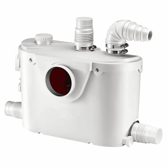 Macerator Pump 500W 29 GPM Flow 26 ft Head Lift Pump for Toilet Basement Sink