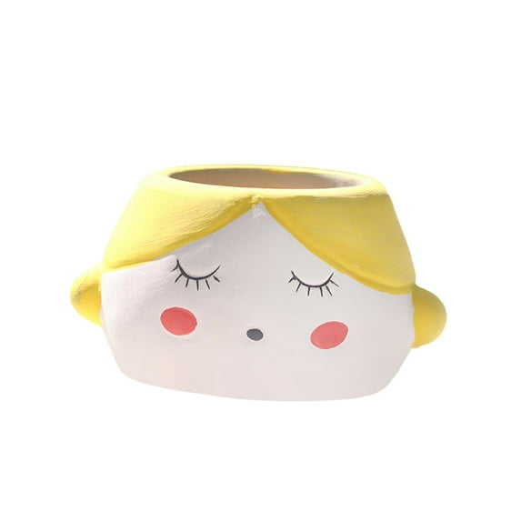 Macetas Para Niñas, Maceta De Cerámica Nórdica Para Flores, Para Mesa, Patio, Estante, Amarillo