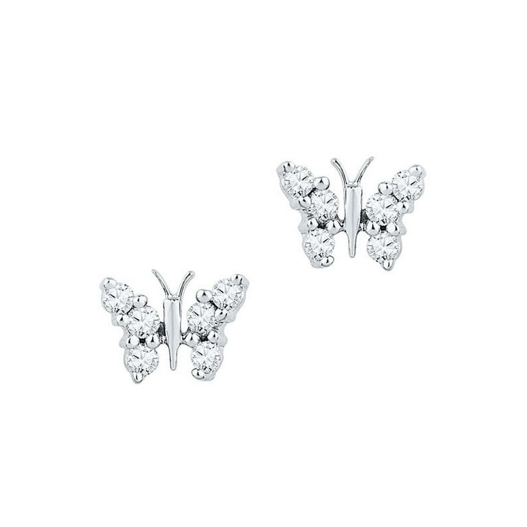 10K Diamond Butterfly Earrings | Fernbaugh's Jewelers