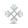 thumbnail image 1 of Macey Worldwide Jewelry 10k White Gold Diamond Lovely Heart Pendant 1/10 Ctw, 1 of 2