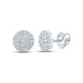 thumbnail image 1 of Macey Worldwide Jewelry 10k White Gold Mens Diamond Earrings 2-3/4 Ctw, 1 of 2