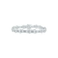 thumbnail image 1 of Macey Worldwide Jewelry 10k White Gold Mens Diamond Link Bracelet 1/2 Ctw, 1 of 2