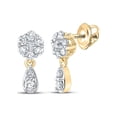thumbnail image 1 of Macey Worldwide Jewelry 10k Yellow Gold Diamond Dangle Earrings 1/4 Ctw, 1 of 2