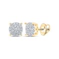 thumbnail image 1 of Macey Worldwide Jewelry 10k Yellow Gold Diamond Earrings 1/4 Ctw, 1 of 2