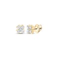 thumbnail image 1 of Macey Worldwide Jewelry 10k Yellow Gold Diamond Earrings 1/4 Ctw, 1 of 2