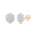 thumbnail image 1 of Macey Worldwide Jewelry 10k Yellow Gold Diamond Earrings 1/5 Ctw, 1 of 2
