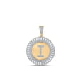 thumbnail image 1 of Macey Worldwide Jewelry 10k Yellow Gold Mens Diamond I Letter Charm Pendant 1-1/5 Ctw, 1 of 2