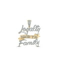 thumbnail image 1 of Macey Worldwide Jewelry 10k Yellow Gold Mens Diamond Loyalty Makes You Family Charm Pendant 1-5/8 Ctw, 1 of 2