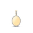 thumbnail image 1 of Macey Worldwide Jewelry 10k Yellow Gold Mens Diamond Oval Memory Charm Pendant 1-5/8 Ctw, 1 of 2