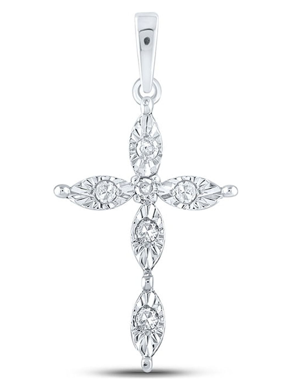 Macey WorldWide Jewelry Silver Diamond Mens Octagon Shaped Stud