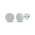 thumbnail image 1 of Macey Worldwide Jewelry Silver Diamond Earrings 3/8 Ctw, 1 of 2