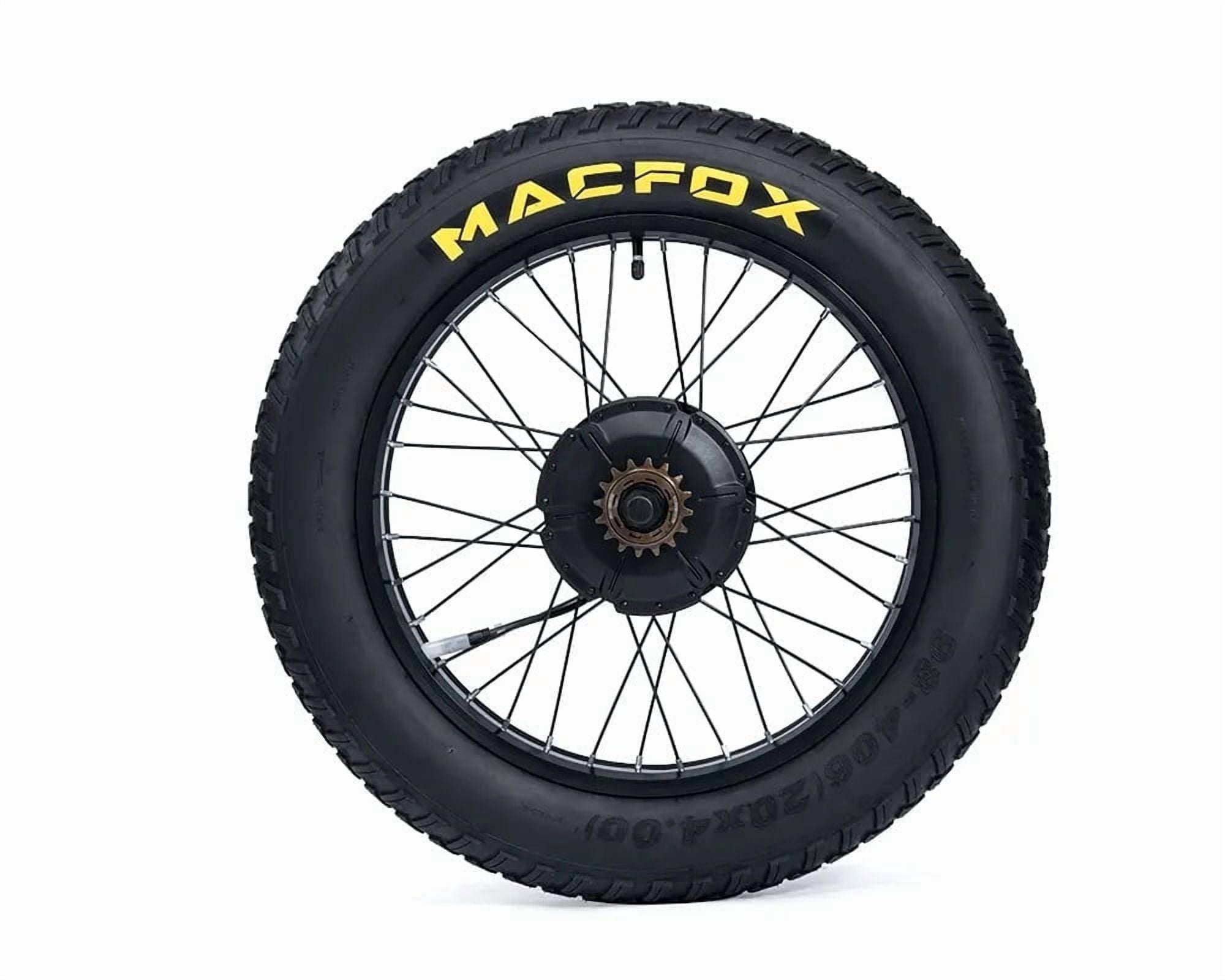 Macfox X1S E-bike Rear Wheel Set, 750W Peak Motor, 20MPH,20'' x 4in Fat Tires.