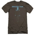 thumbnail image 1 of Macgyver Mono Blue Hbo Adult 30/1 T-Shirt Charcoal, 1 of 1