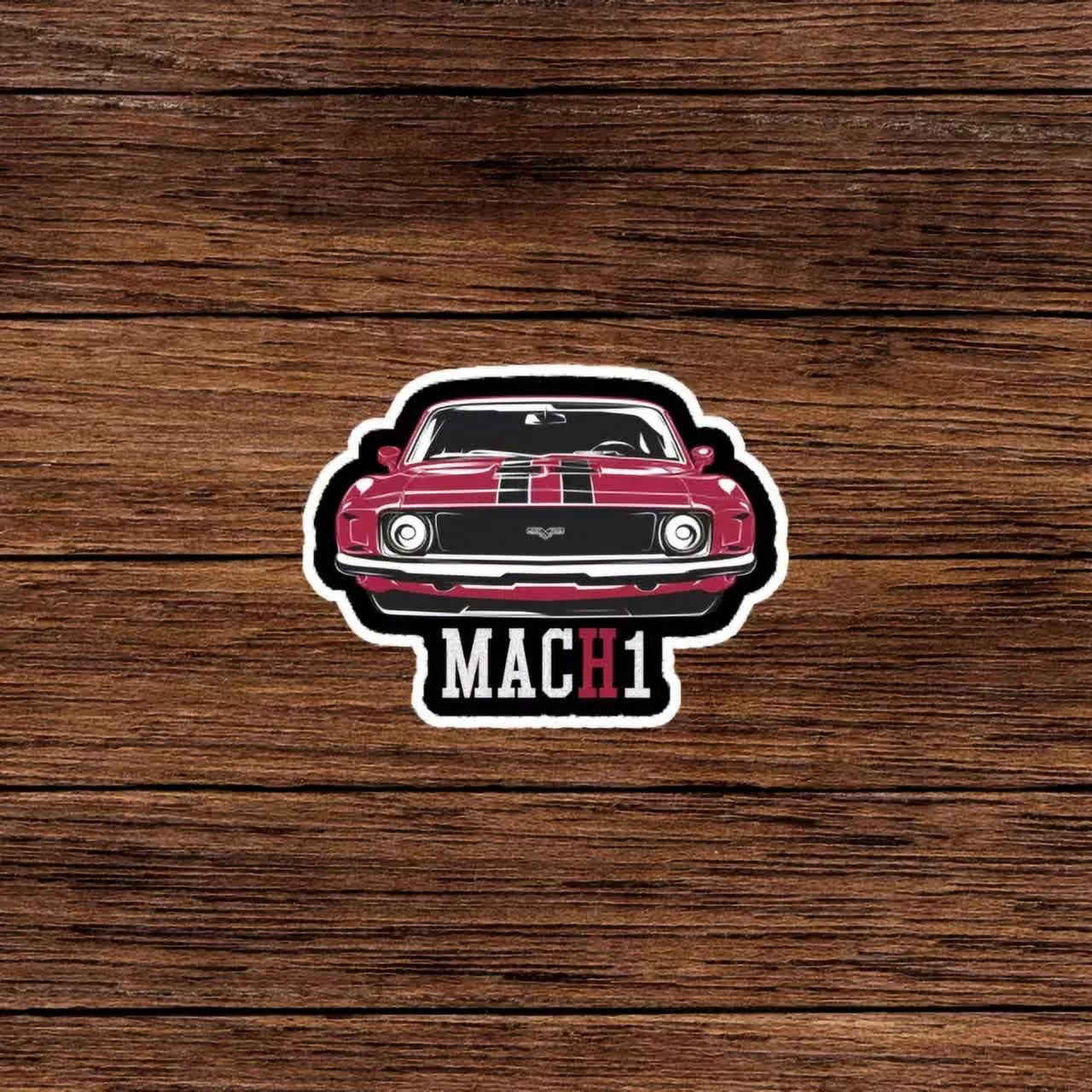 Mach 1 Classic Muscle Car Sticker - Vintage Ford Mustang Decal For Auto ...