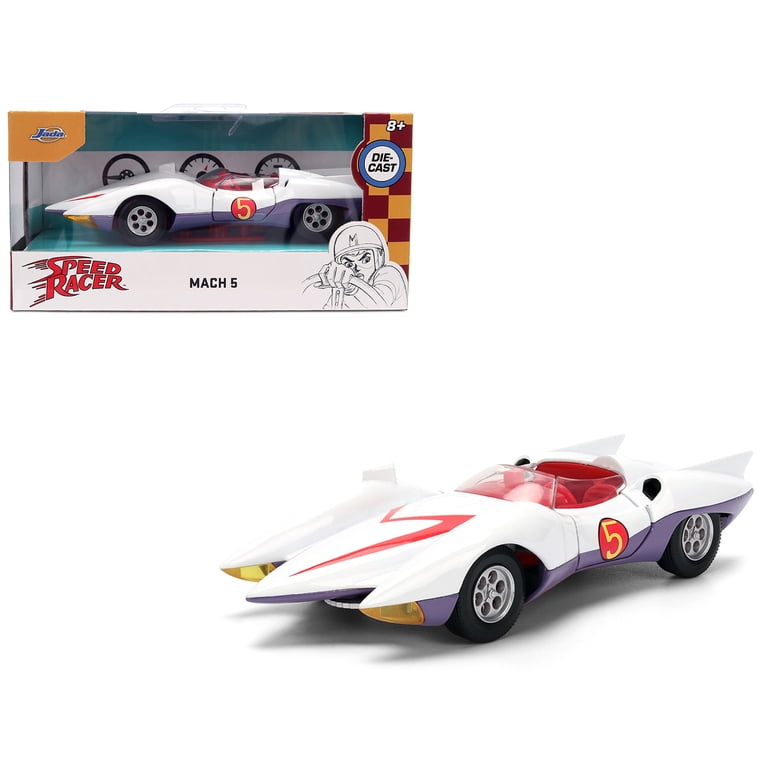 Mach 5 White with Red Stripes and Interior 