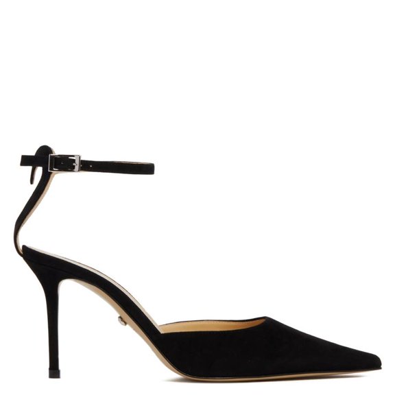 Mach & Mach Heart Detail Pointed-Toe Suede Pumps, Brand Size 38 ( US Size 8 )
