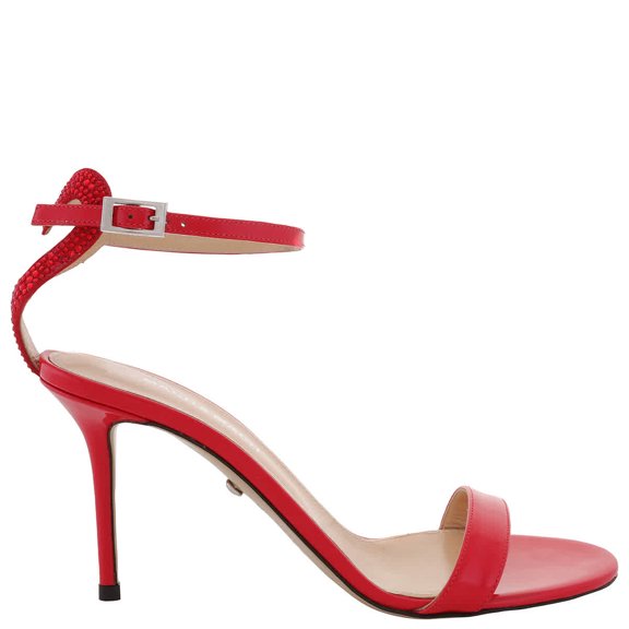 Mach & Mach Special Heart Leather Sandals, Brand Size 36 ( US Size 6 )