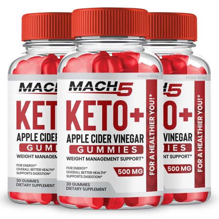 Mach5 ACV Keto Gummies, Mach 5 ACV Keto gummies Apple Cider Vinegar Advanced Weight Management Support (3 Bottles)