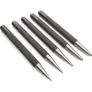 MachEl Set of 5 Round Head Centre Punches, Essential Hand Tools for Metal and Wood Working
