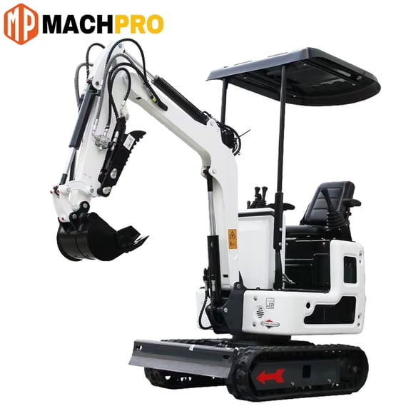 MachPro 1.2 Ton Mini Excavator Pilot Control 13.5hp B&S Gasoline , Work for Tight Space Construction, Landscaping, Farming