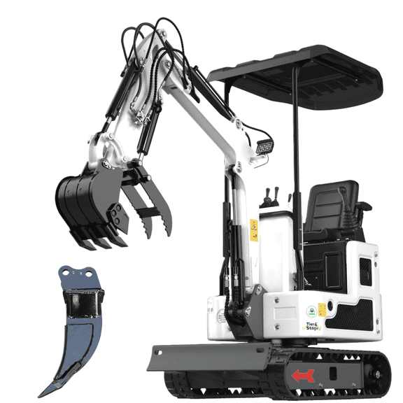 MachPro 1.2 Ton New Pilot Control B&S Gasoline Mini Excavator, With Ripper, Work for Tight Space Construction, Landscaping, Farming