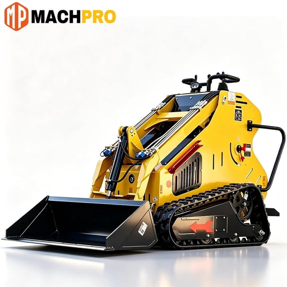 MachPro 13.5hp Mini Skid Steer Zero Tail Swing & Walk-Behind Dual Mode, Rato EPA Engine, 39" Ultra-Narrow Stand-On for Tight Spaces, Farms & Landscaping
