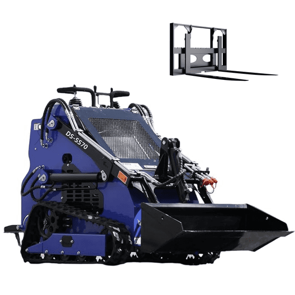 MachPro 23 HP Gasoline Standing-on Double Cooling Mini Skid Steer Loader, Match Any Attachments,Pallet Fork Used for Farm, Construction, US In Stock