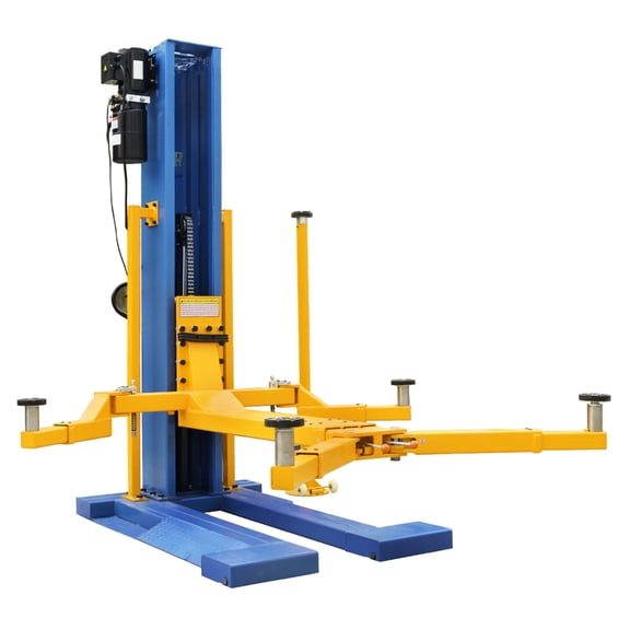 MachPro 3-Ton Single Post Car Lift  Hydraulic Mobile Column Lift with 1800mm Rise, 2.2kW Motor, CE Certified, for EVs, Trucks & Heavy-Duty Workshop Use