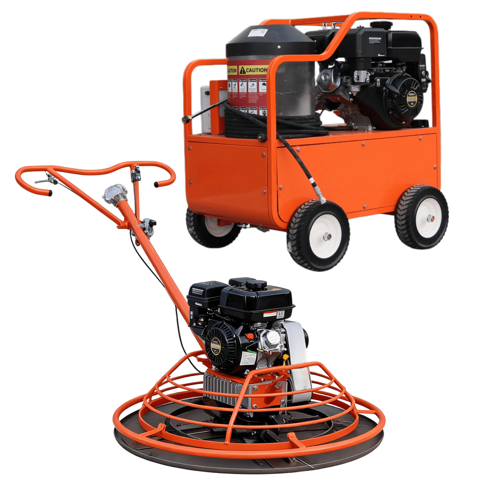 MachPro Concrete & Cleanup Pro Bundle: 4000 PSI Hot Water Pressure Washer + Gas-Powered Power Trowel – For Efficient Surface Finishing & Job Site Sanitation