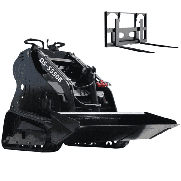 MachPro Crawler 14 HP Double Cooling Mini Skid Steer Loader With Rato Engine, Match Attachments, Pallet Forks, Track Loader for Construction, Farm