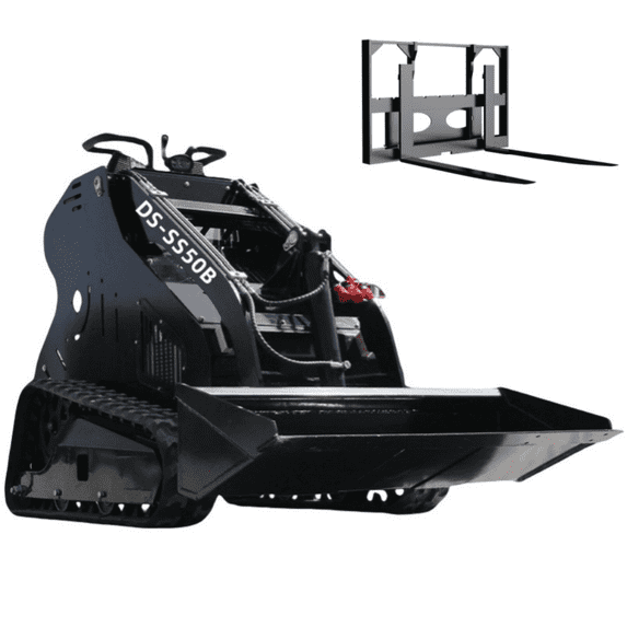 MachPro Crawler 14 HP Double Cooling Mini Skid Steer Loader With Rato Engine, Match Attachments, Pallet Forks, Track Loader for Construction, Farm