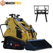 MachPro Mini Skid Steer Loader Crawler 13.5 HP Double Cooling With Rato Engine, Match Attachments, Pallet Forks, Track Loader for Construction, Farm