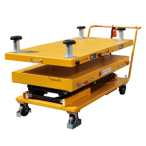 MachPro Electric Hydraulic Scissor Lift Table  2600lbs (1179kg) Capacity, Dual Scissor Design, Remote Control, CE Certified, for EV Battery Maintenance, Auto Repair & Workshop Use