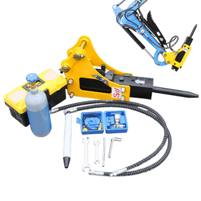 MachPro Mini Excavator Attachments Hydraulic Hammer Breaker Kit – High Performance Demolition Tool for Concrete, Rock, Frozen Ground