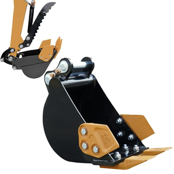 MachPro Mini Excavator Narrow Bucket, 7.87 inch Mini Excavator Attachments, Straight Digging Excavator Bucket Fit for Most of Excavators Up to 3 Ton