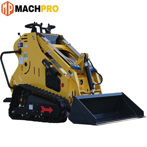 MachPro Mini Skid Steer Loader 13.6HP Briggs & Stratton Stand-On Compact Track Loader with Bucket for Landscaping & Construction