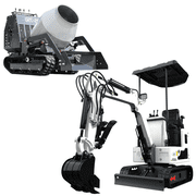 MachPro Pro-Grade Earthmoving Combo DS-15WPro Mini Excavator + DS-1200 Track Dumper   13.5HP Briggs & Stratton Power, 2500lb Excavator & 800kg Payload Dumper for Farm, Construction & Landscaping