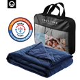 thumbnail image 1 of Machelle 2 in 1 Warm & Cool Weighted Blanket - 20 Pounds, Calm Sleeping, 72" x 80", Navy, 1 of 10